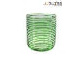 Glass 465/10 Spiral Green - Handmade Colour Glass, Spiral, Green, Capacity 12 oz. (350 ML.)
